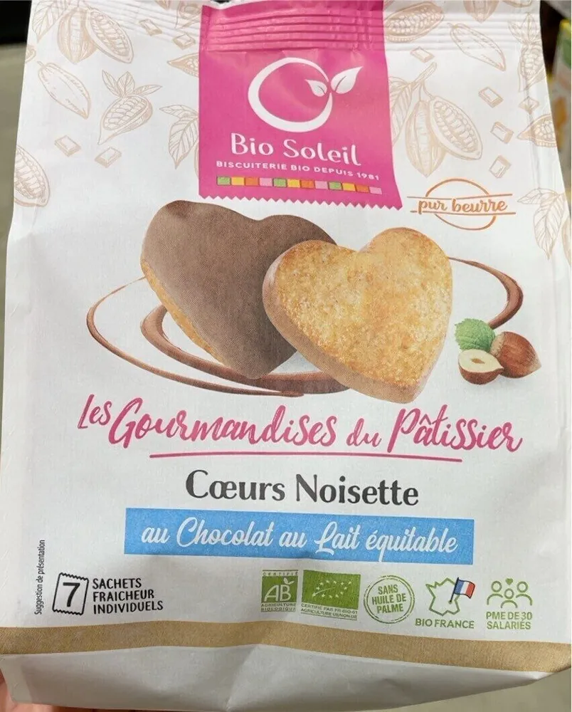 Cœur noisette au chocolat au lait