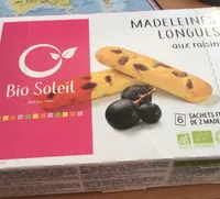 Madeleine longues aux raisins
