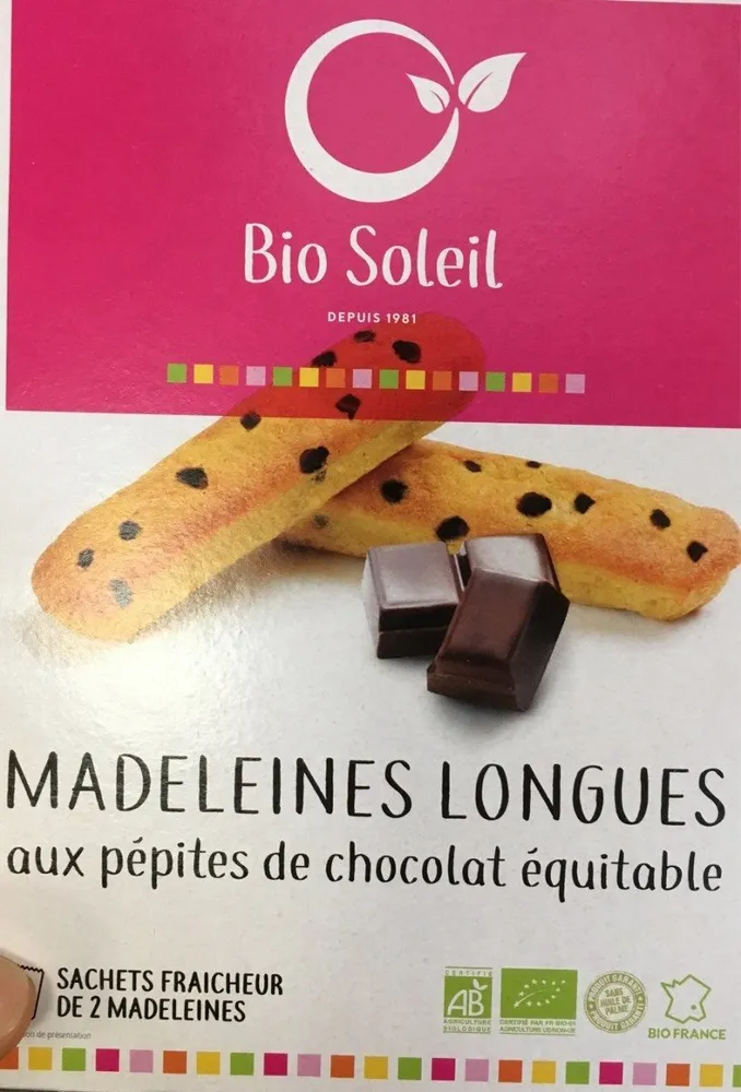 Madeleines longues chocolat