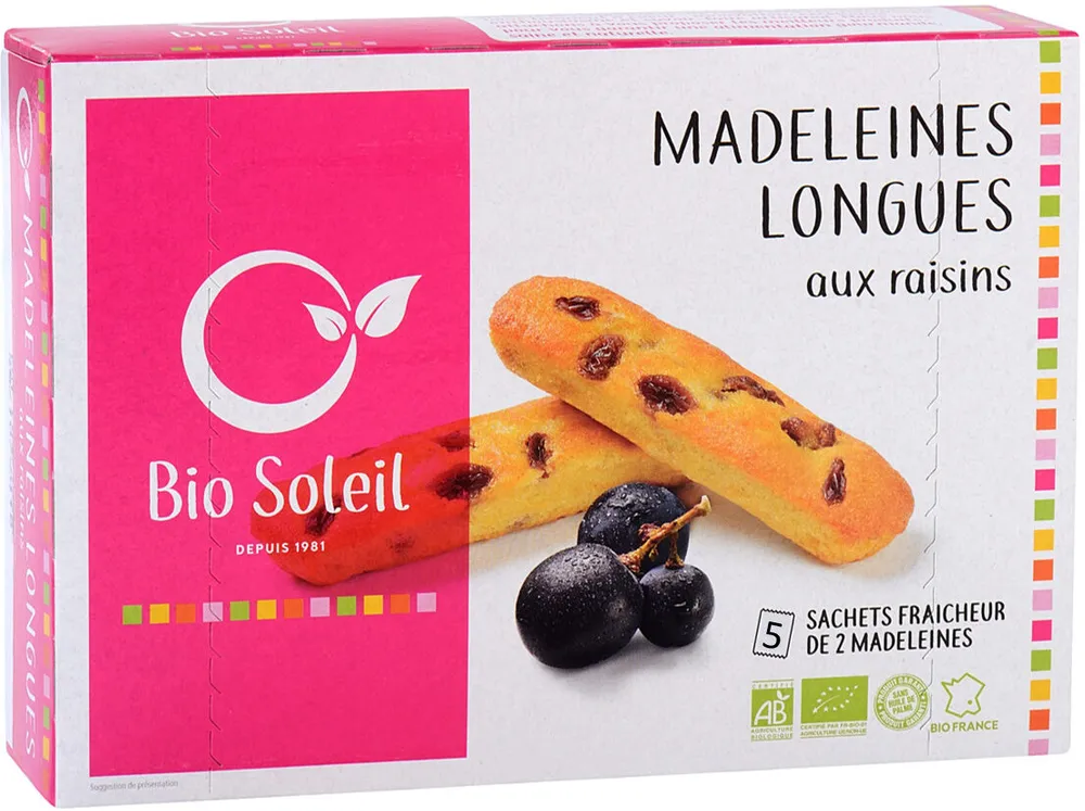 Madeleines Longues aux Raisins