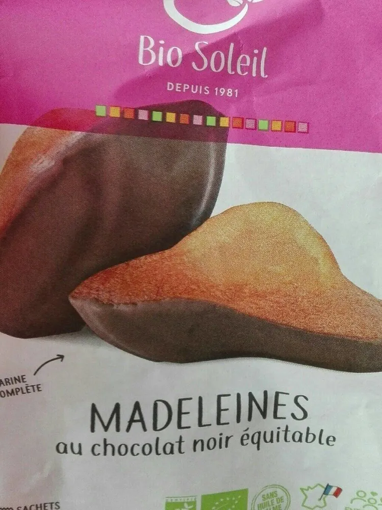 Madeleines au chocolat noir équitable