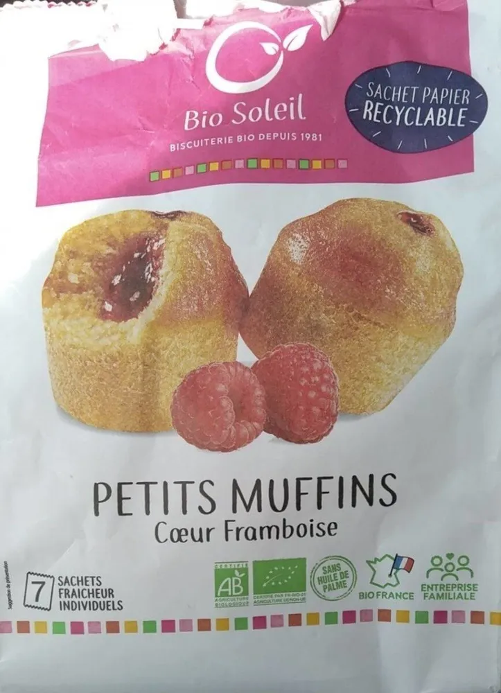 Petits Muffins coeur framboise
