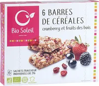Barre de Céréales cranberry et fruits des bois