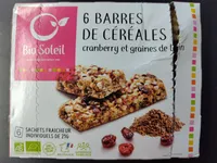 6 barres de céréales cranberry et graines de lin