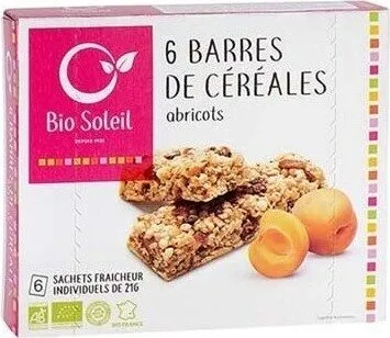 6 barres de céréales abricots