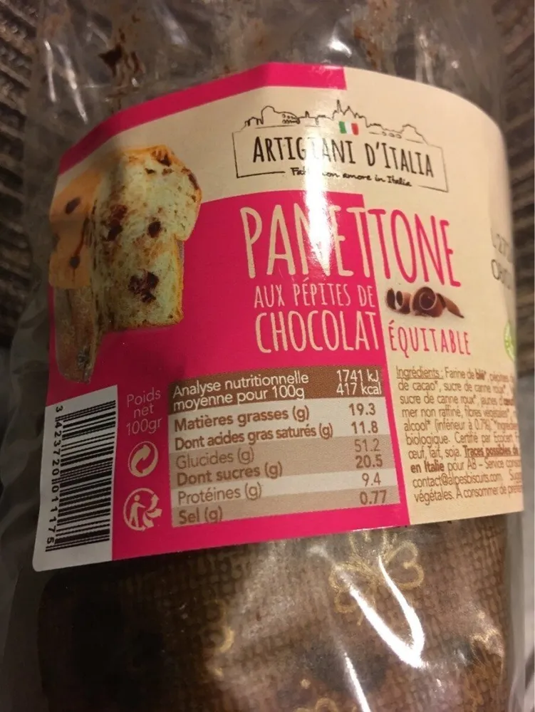 Panettone aux pepites de chocolat