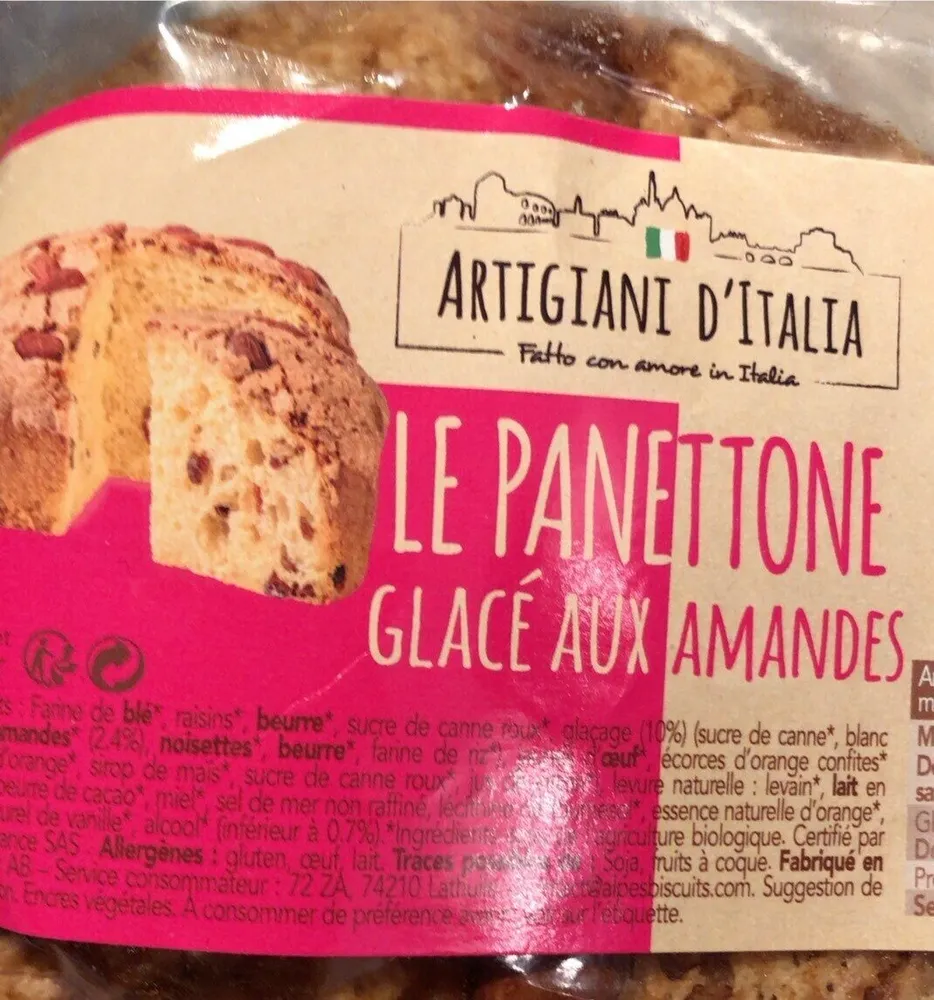 Panettone glace aux amandes