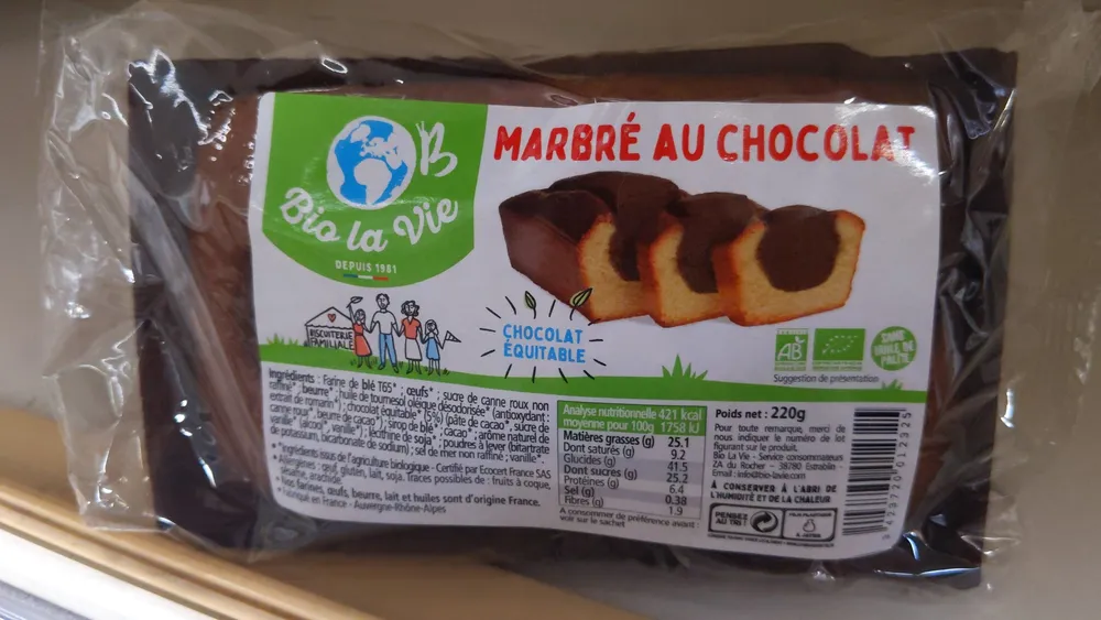 Marbré au chocolat équitable