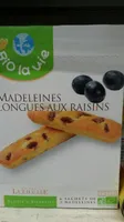 Madeleines longues au raisin