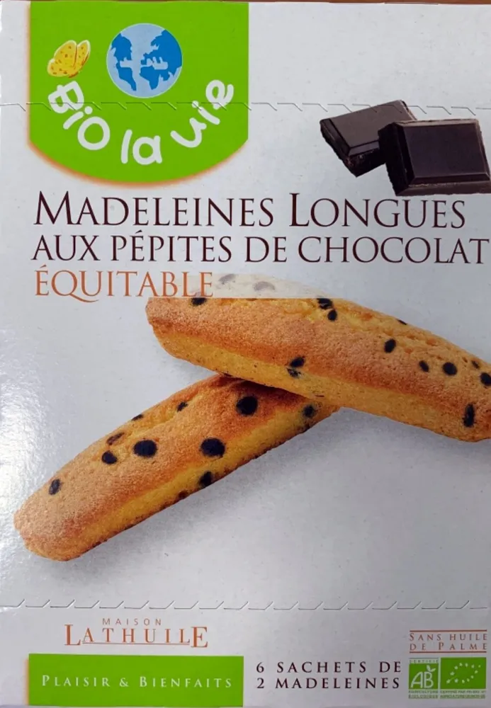 Madeleines longues aux pépites de chocolat