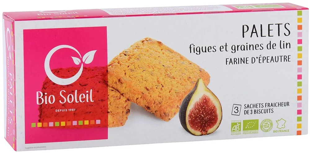 Palets figues et graines de lin farine d'épeautre