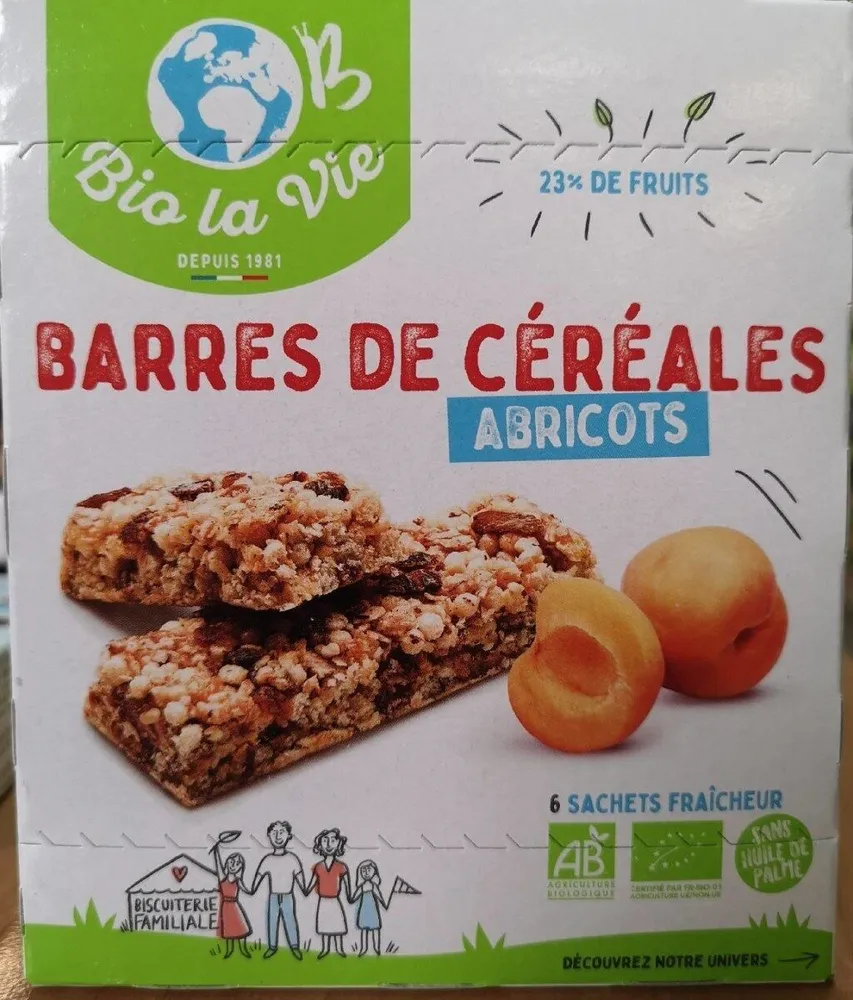 Barres Céréales Bio à L'abricot