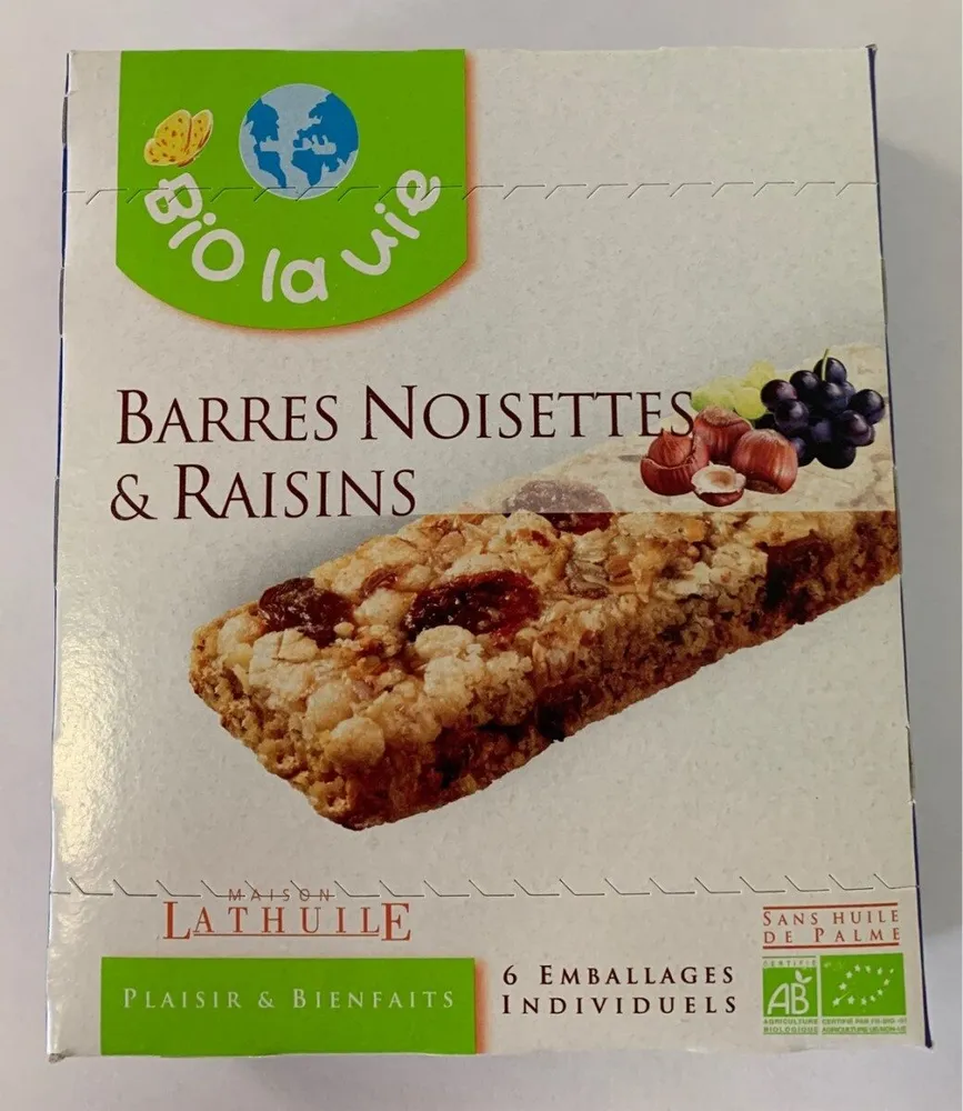 Barre Noisettes & Raisins