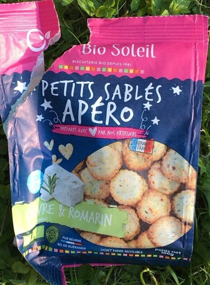 Petit sablé apéro chèvre & romarin