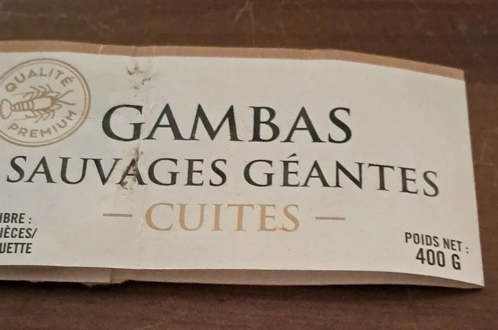 Gambas sauvages géantes cuites