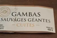 Gambas sauvages géantes cuites