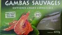 Gambas sauvages entières crues congelées