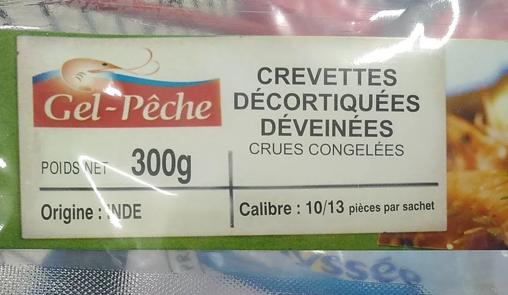 Crevettes décortiquées déveinées