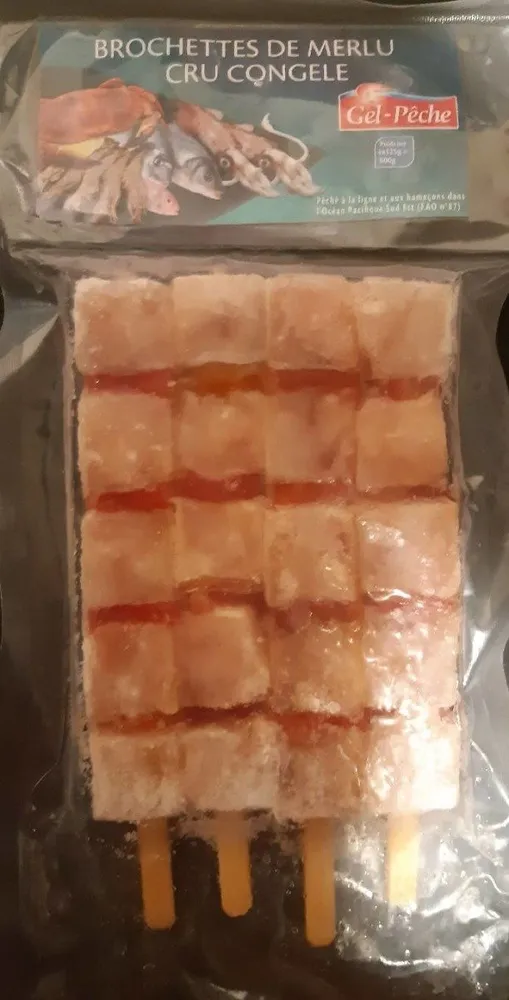 Brochettes de Merlu cru congelé