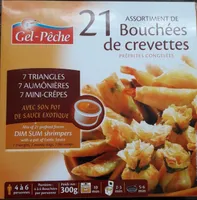 assortiment de bouchées de crevettes