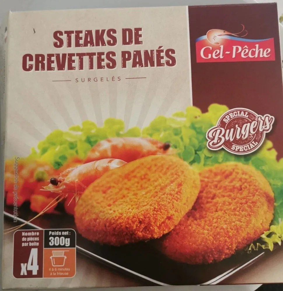 Steack de crevettes panés