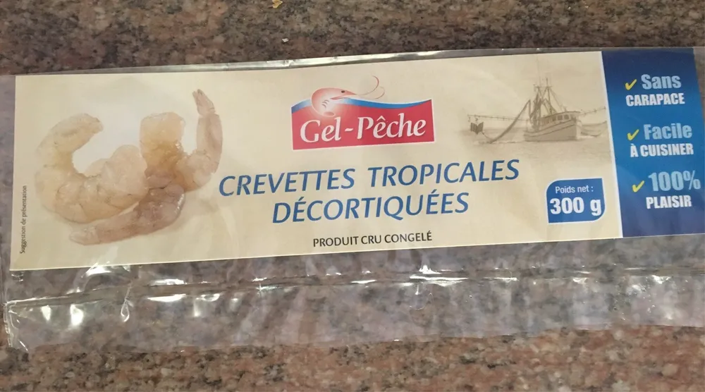 Crevettes tropicales décortiquées