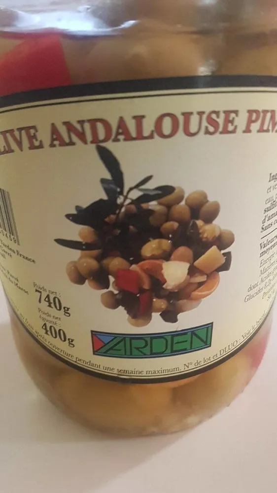 Olive andalouse pimentée