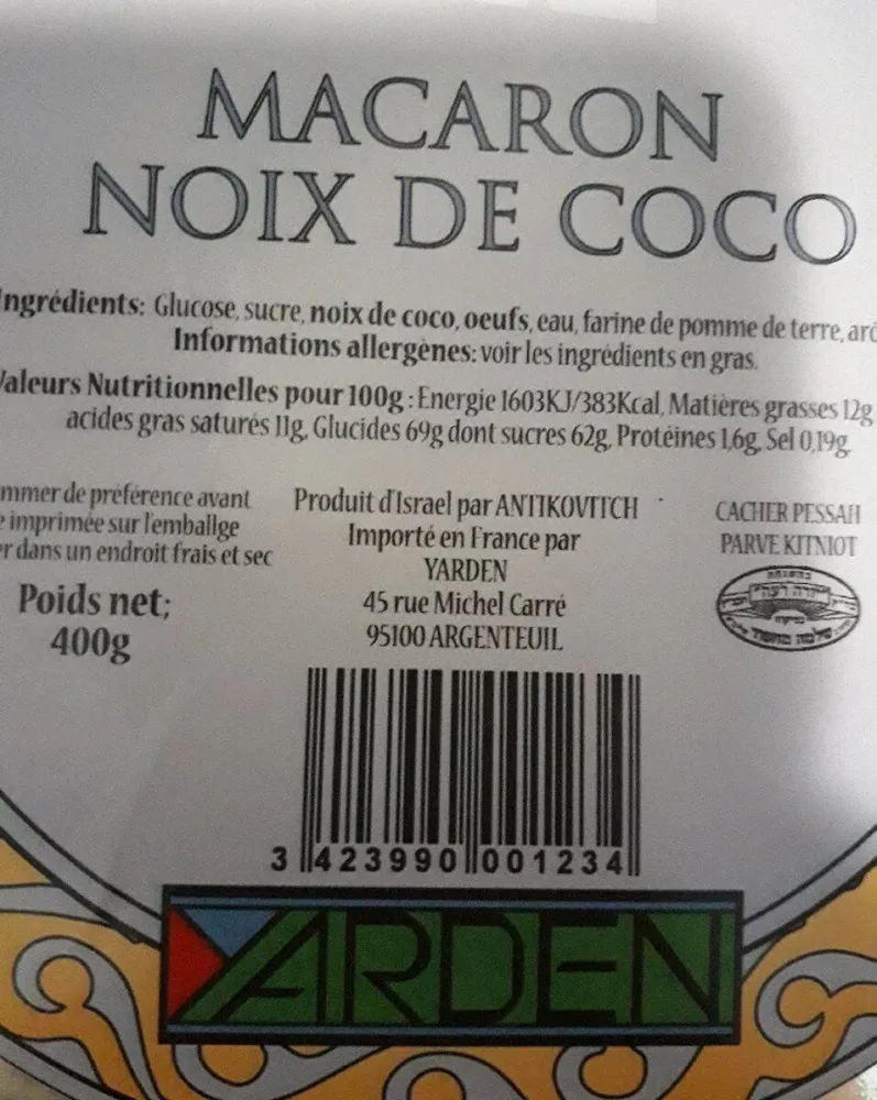 MACARONS NOIX DE COCO