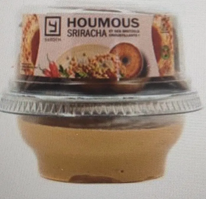 Houmous Sriracha avec bretzels
