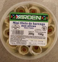 Mini filet de hareng aux olives, 200g