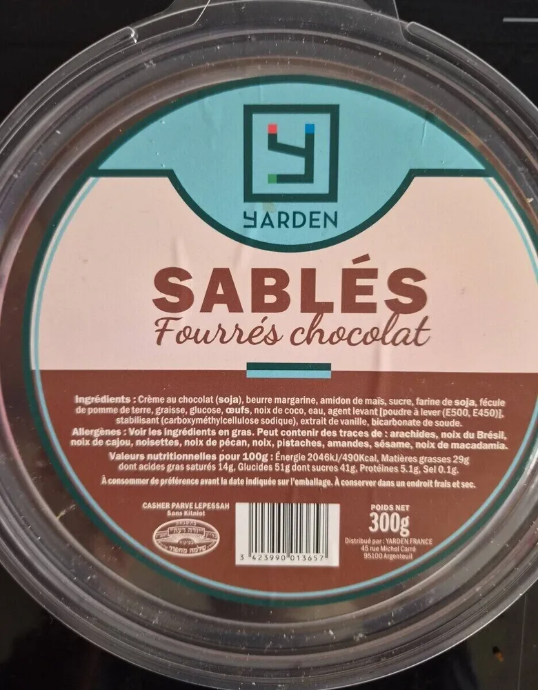 Sablés fourrés chocolat