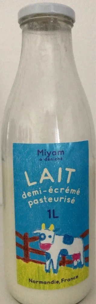 Lait demi-écrème pasteurisés