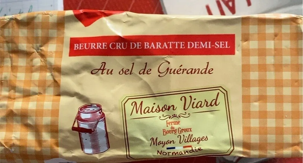 Beurre cru de baratte au sel de Guérande