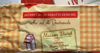 Beurre cru de baratte au sel de Guérande