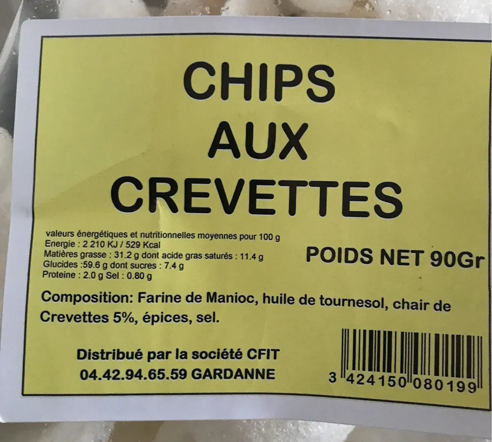 Chips aux crevettes