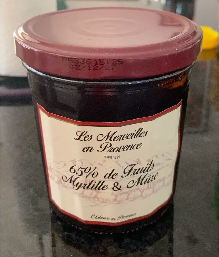 Confiture myrtille mûre