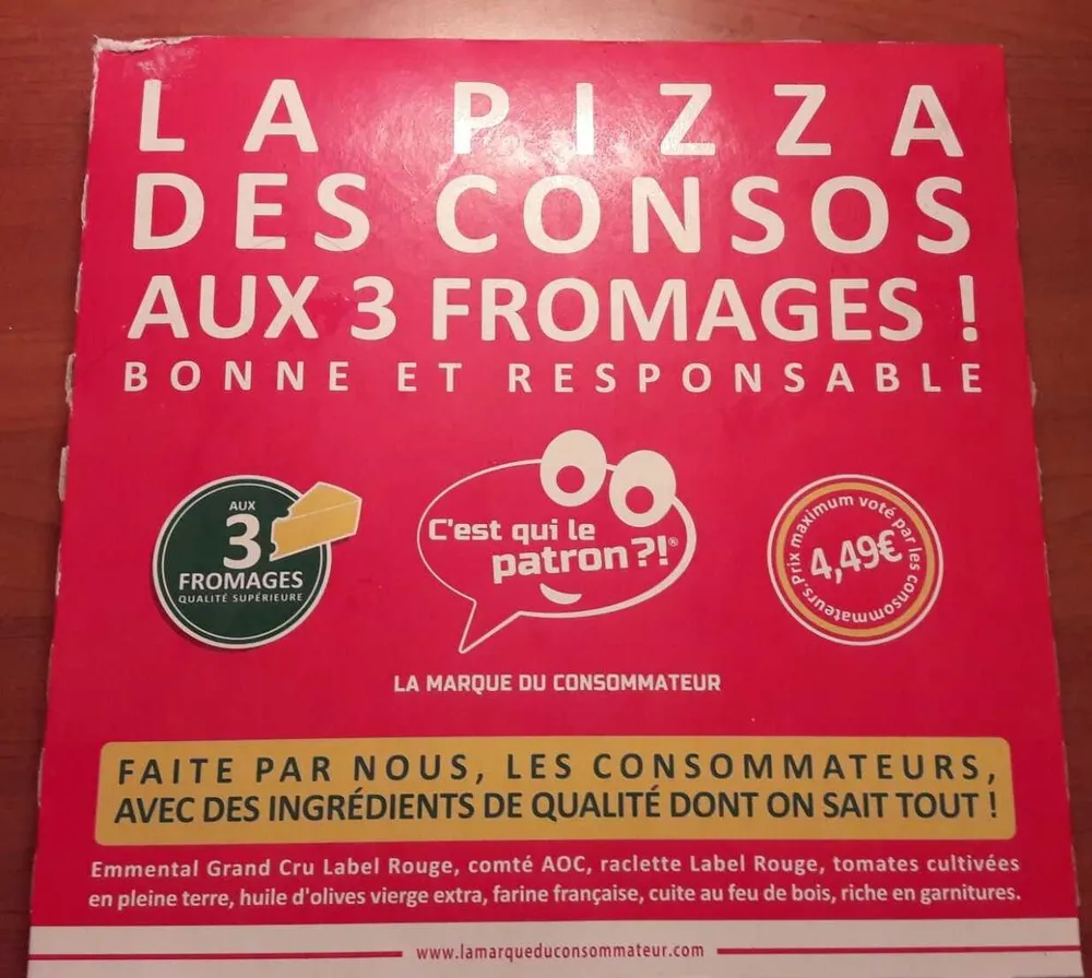 Pizza surgelée 3 fromages