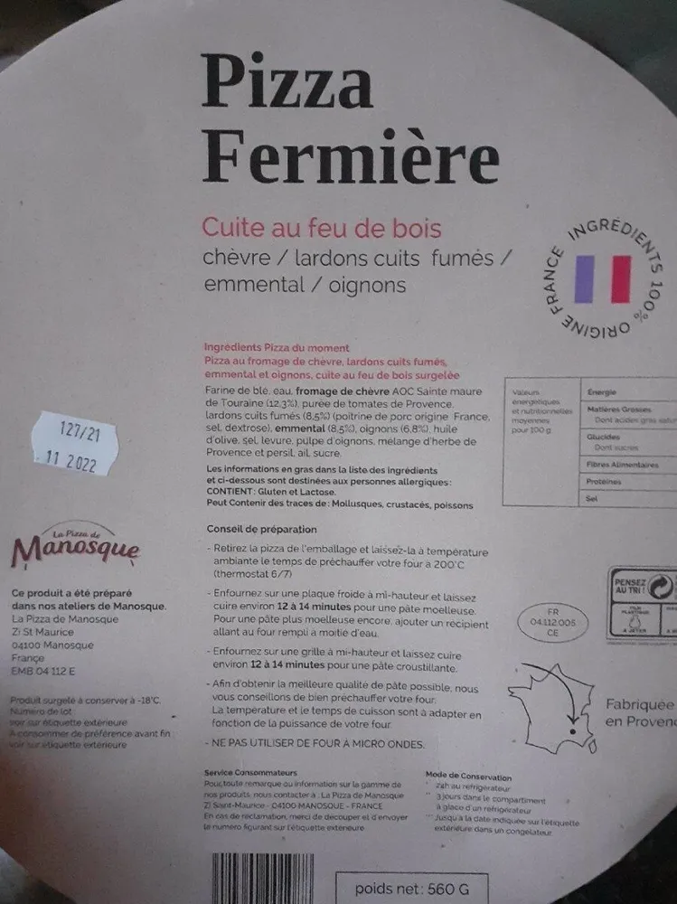 Pizza fermière