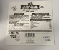 9 mini-pizzas jambon fromage