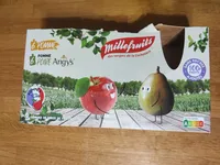 Gourdes de purée de fruits pomme et pomme-poire