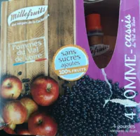 Gourde de purée de fruits pomme cassis