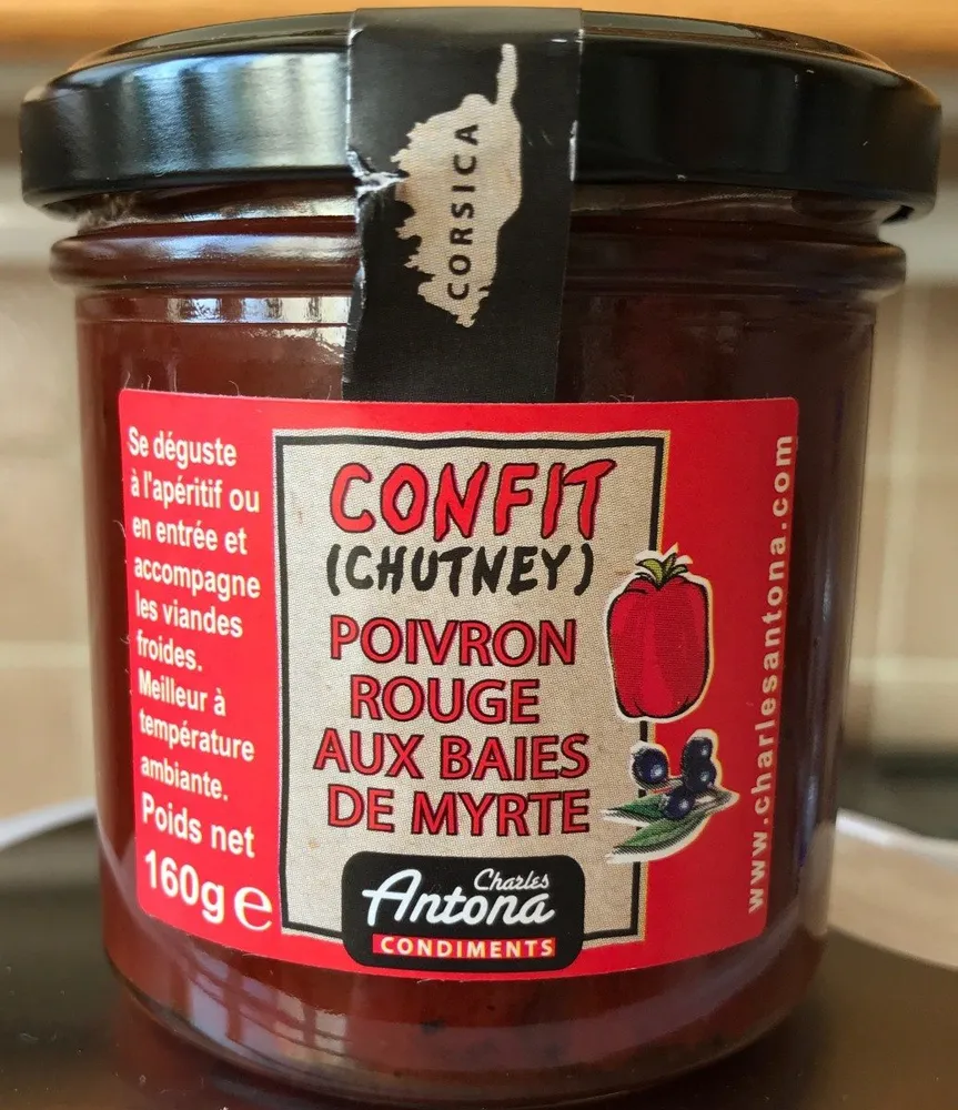 Confit poivron rouge aux baies de myrte