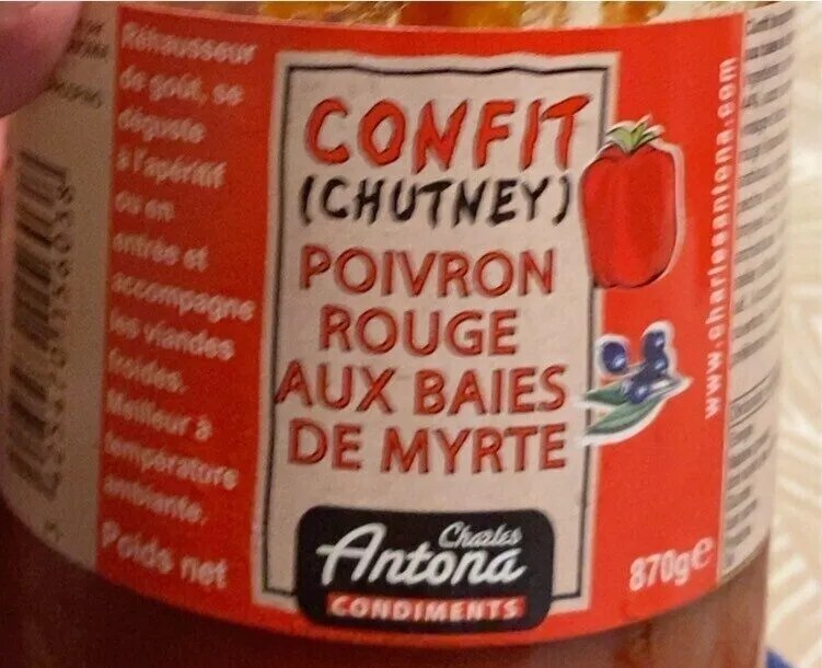 Confit de poivron rouge aux baie Myrte