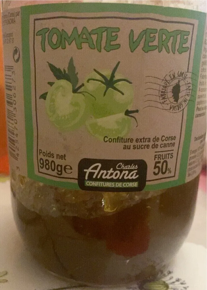 Confiture tomate verte