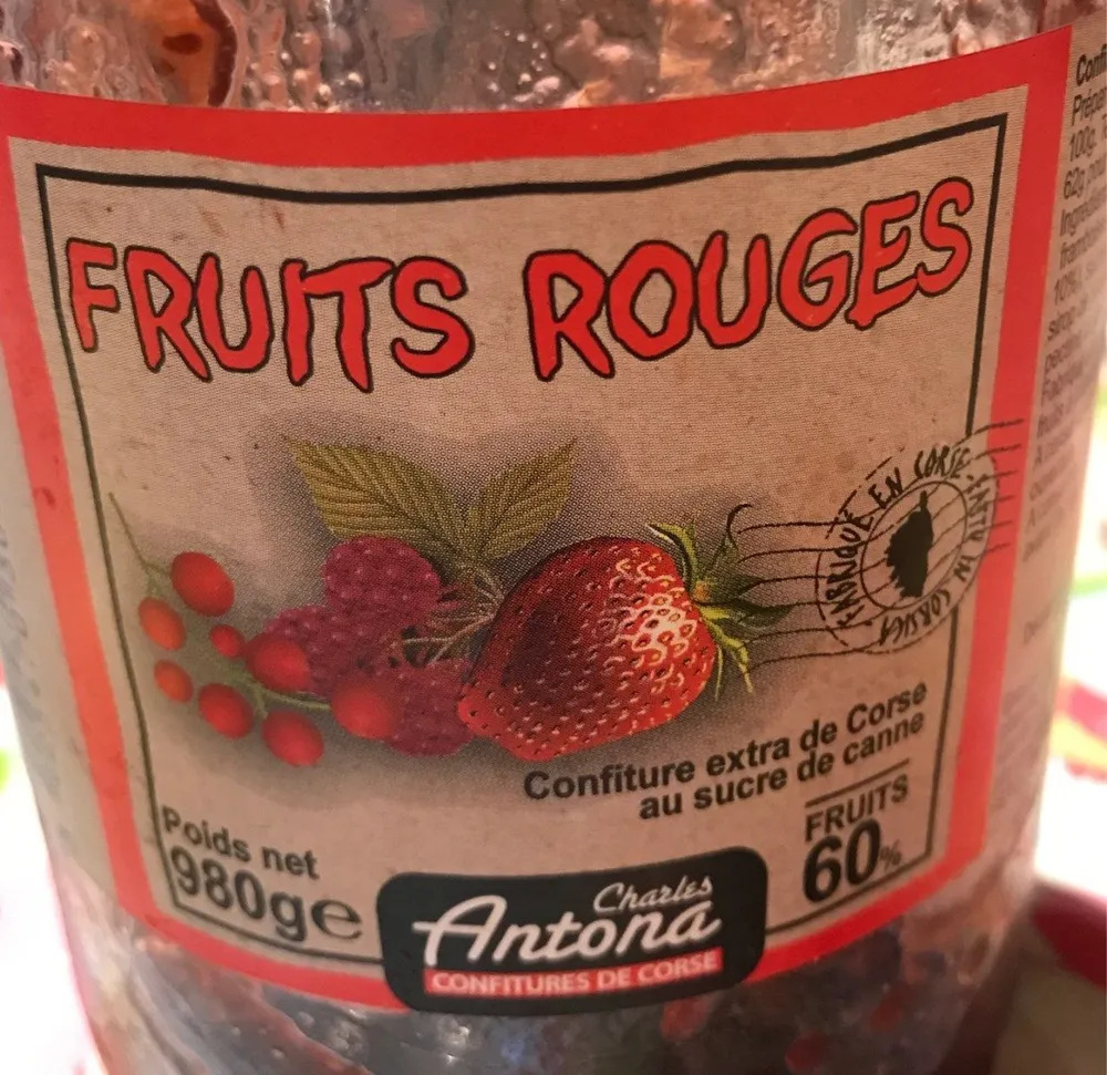 Confiture fruits rouge