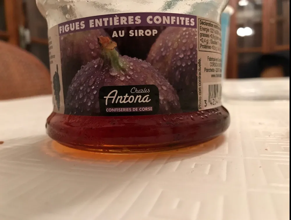 Figues entières confites au sirop