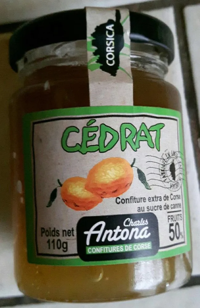 confiture extra de Corse de cédrat