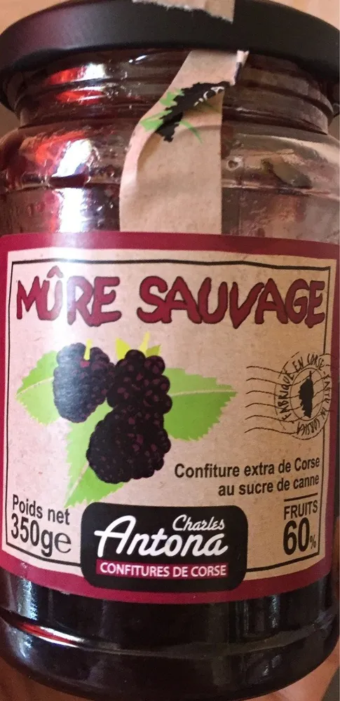 Mûre sauvage Confiture extra de Corse au sucre de canne