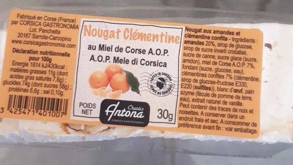 Nougat clementine