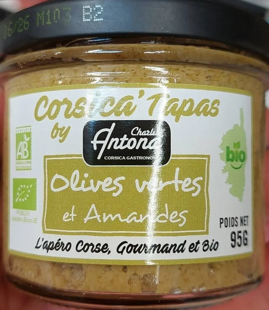 Corsica tapas Olives vertes et amandes